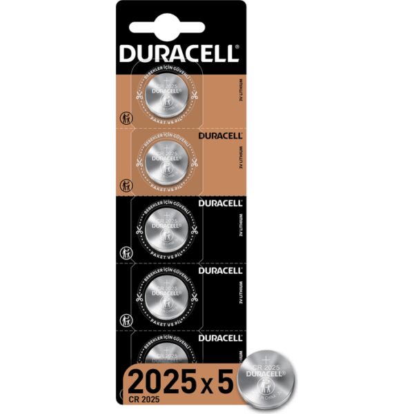 DURACELL CR2025 LITHIUM 3V PİL 5Lİ (K0)