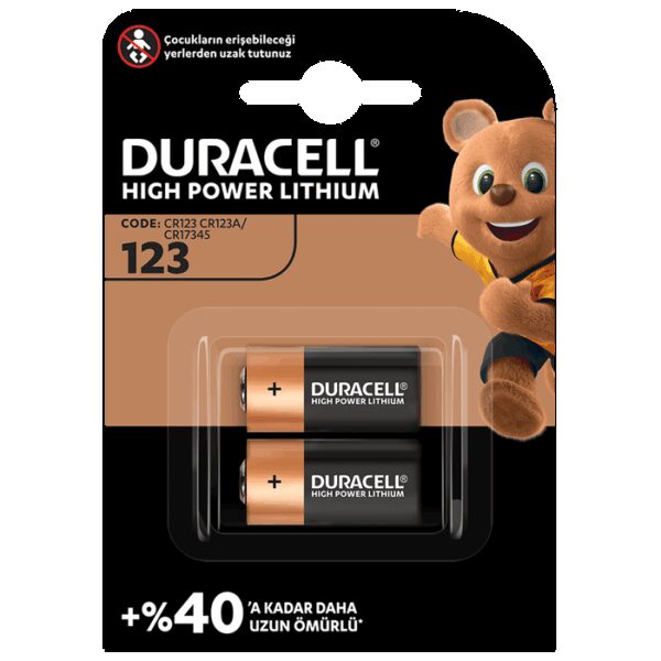 DURACELL ULTRA LİTYUM CR123A 2Lİ (K0)