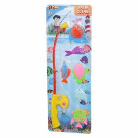 Çocuk E3053 Kartela Mıknatıslı Balık Olta Oyunu -Can