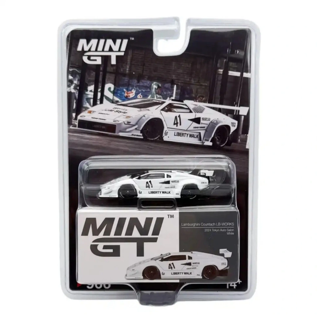 Eğitici Çocuk Mini GT 1/64 Lamborghini Countach LB-WORKS White 2024 Tokyo Auto Salon - Blister Paket - Görsel 2