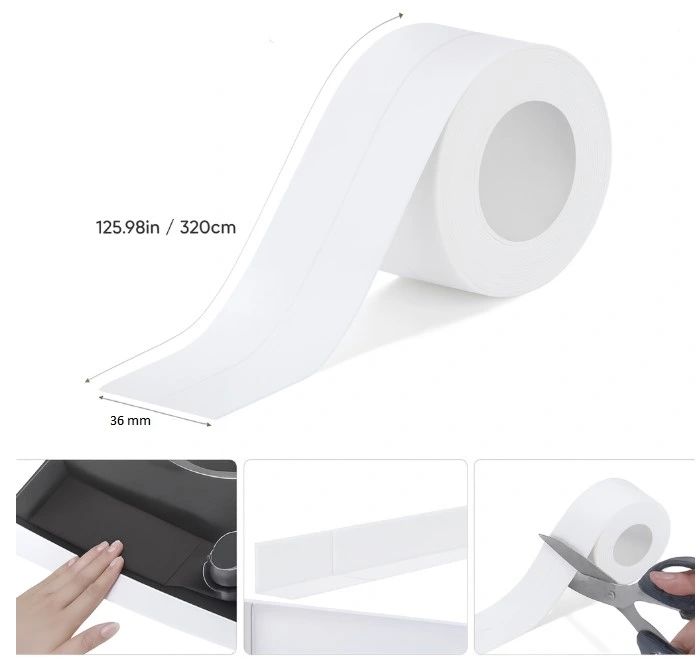 Eğitici Oyuncak BEYAZ Su Sızdırmaz Lavabo Kenar Bandı (3.2m) - Görsel 4