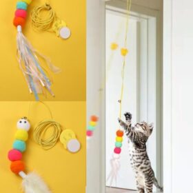 Elastik Kendinden Yapışkanlı Kedi Oyun Oltası (K0)