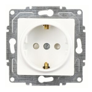 Günsan Eqona Beyaz Çocuk Korumalı Topraklı Priz- 16A 250V - Vidalı