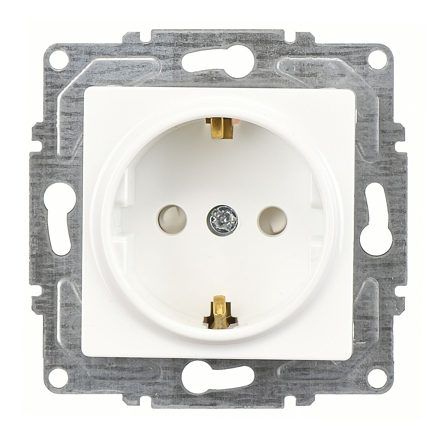 Günsan Eqona Beyaz Çocuk Korumalı Topraklı Priz- 16A 250V - Vidalı