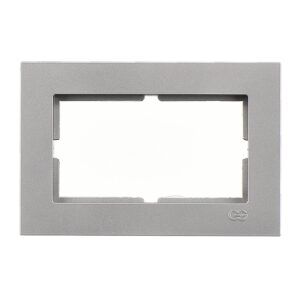 Günsan Eqona Gümüş İkili Priz Çerçeve