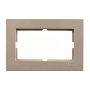 Günsan Eqona Metalik Bej İkili Priz Çerçeve