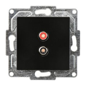 Günsan Eqona Metalik Siyah Vidalı Müzik Yayın Prizi