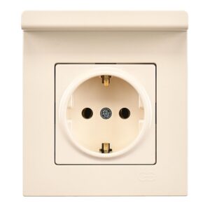 Günsan Valta Krem Eqona Pratik Telefon Tutucu Topraklı Priz