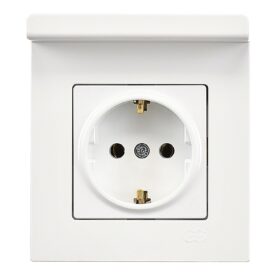 Günsan Valta Beyaz Eqona Pratik Telefon Tutucu Topraklı Priz