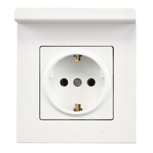 Günsan Valta Beyaz Eqona Pratik Telefon Tutucu Topraklı Priz