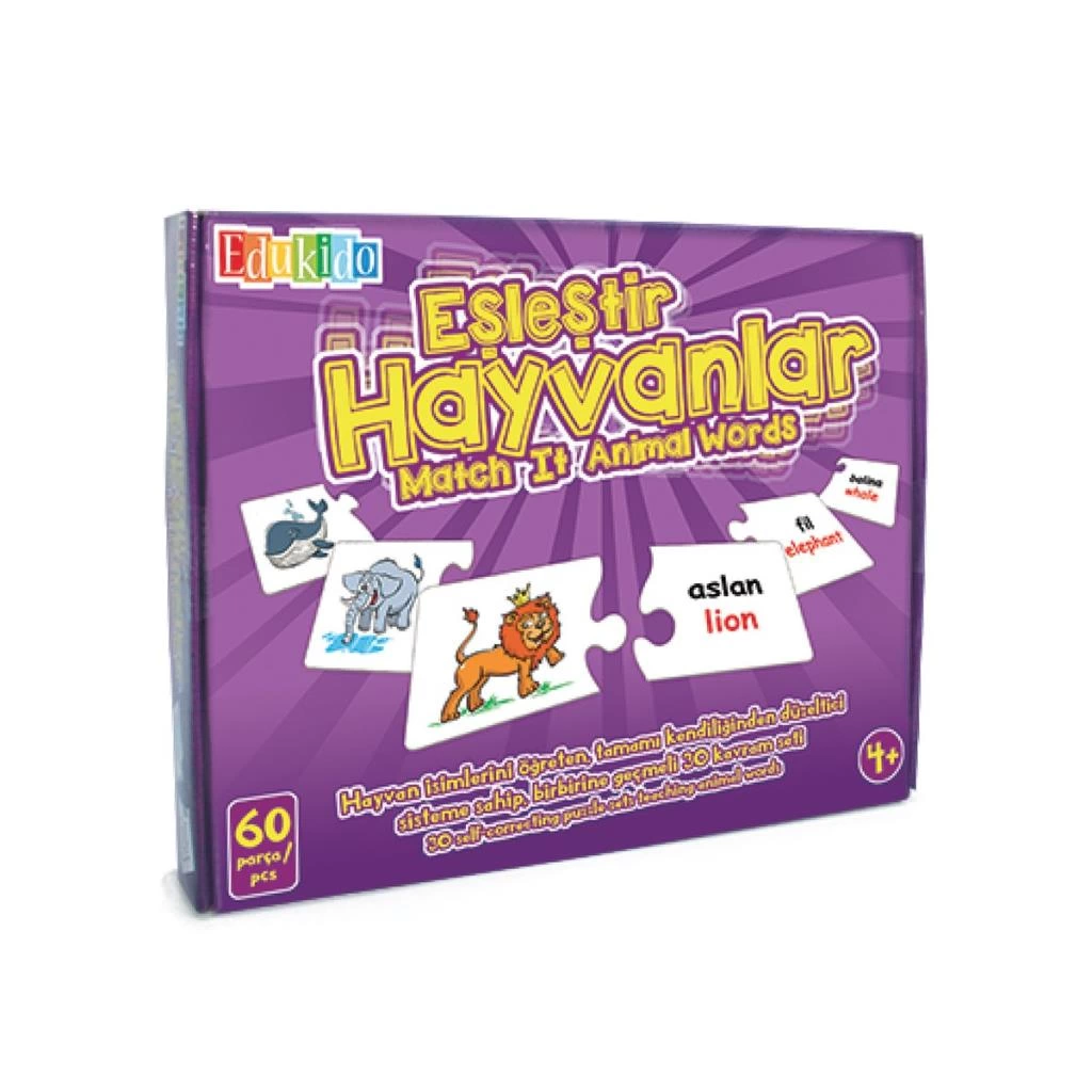 Eşleştir Hayvanlar Eğitici Ahşap Oyun Seti Çocuklar İçin - Görsel 2