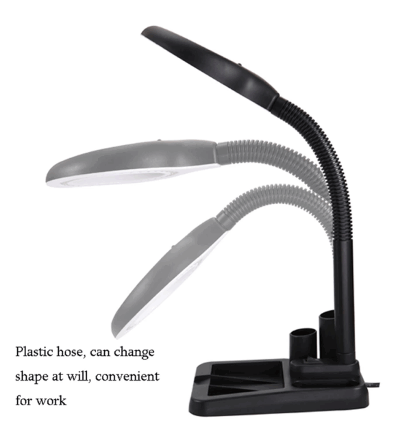 Esnek 5x /10x,40 Led Işıklı Büyüteç ,lamba  Büyüteç Okuma, Çalışma Lehim Masa Lambası A808 - Görsel 5