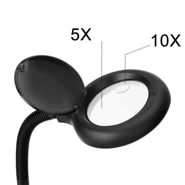 Esnek 5x /10x,40 Led Işıklı Büyüteç ,lamba  Büyüteç Okuma, Çalışma Lehim Masa Lambası A808 - Görsel 6