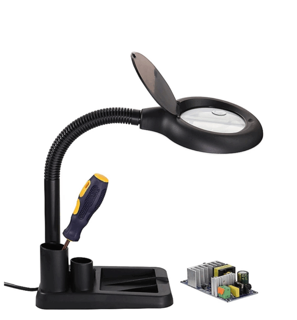Esnek 5x /10x,40 Led Işıklı Büyüteç ,lamba  Büyüteç Okuma, Çalışma Lehim Masa Lambası A808 - Görsel 7