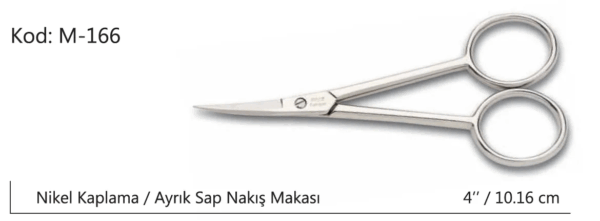 Europe Ayrık Saplı Nakış Makası Süper Kalite No:4 10,16 Cm - Görsel 2