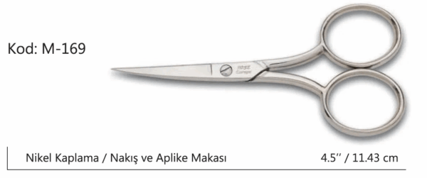 Europe Az Kalın Nakış Makası Süper Kalite No:4,5 11,43 Cm - Görsel 2