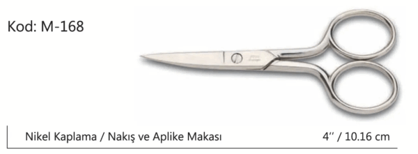 Europe Kalın Nakış Makası Süper Kalite No:4 10,16 Cm - Görsel 2