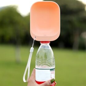 Evcil Hayvan Plastik Yıkanabilir Taşınabilir Su Şişesi Bağlantılı Su Kabı (K0)