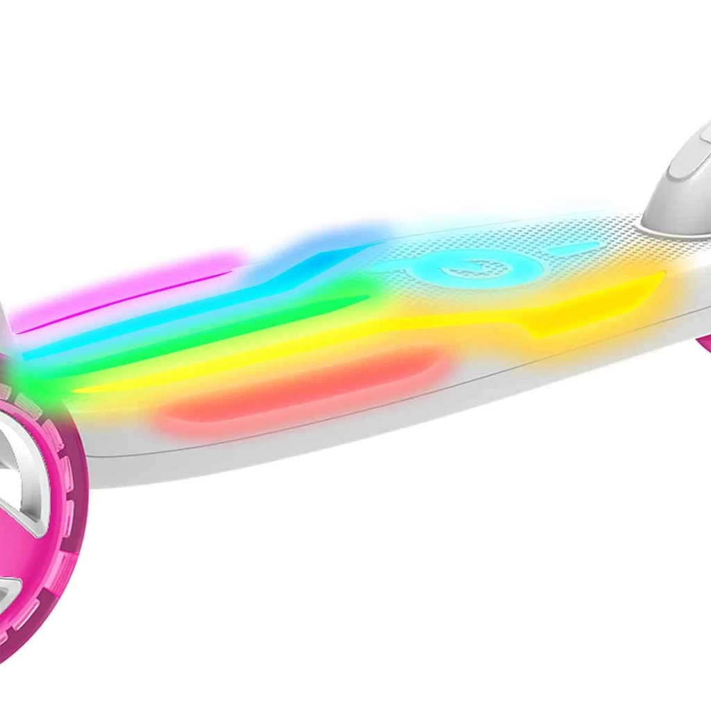 Çocuk Evo 3 Tekerlekli Colour Burst Işıklı Beyaz Scooter - Görsel 4
