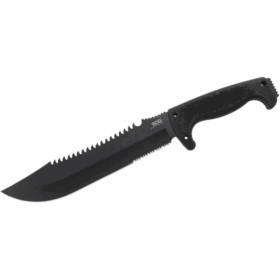 F03t Kamp Tırtıklı Testereli Outdoor Pala / Bıçak 39 Cm - Kauçuk Saplı