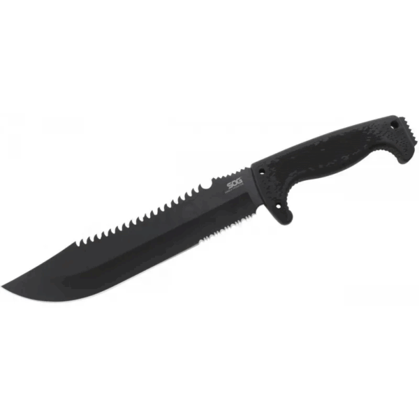 F03t Kamp Tırtıklı Testereli Outdoor Pala / Bıçak 39 Cm - Kauçuk Saplı