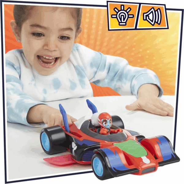 F5206 PJMaskeliler-Animal Power Turbo Şimşek Araç +3 yaş - Görsel 5