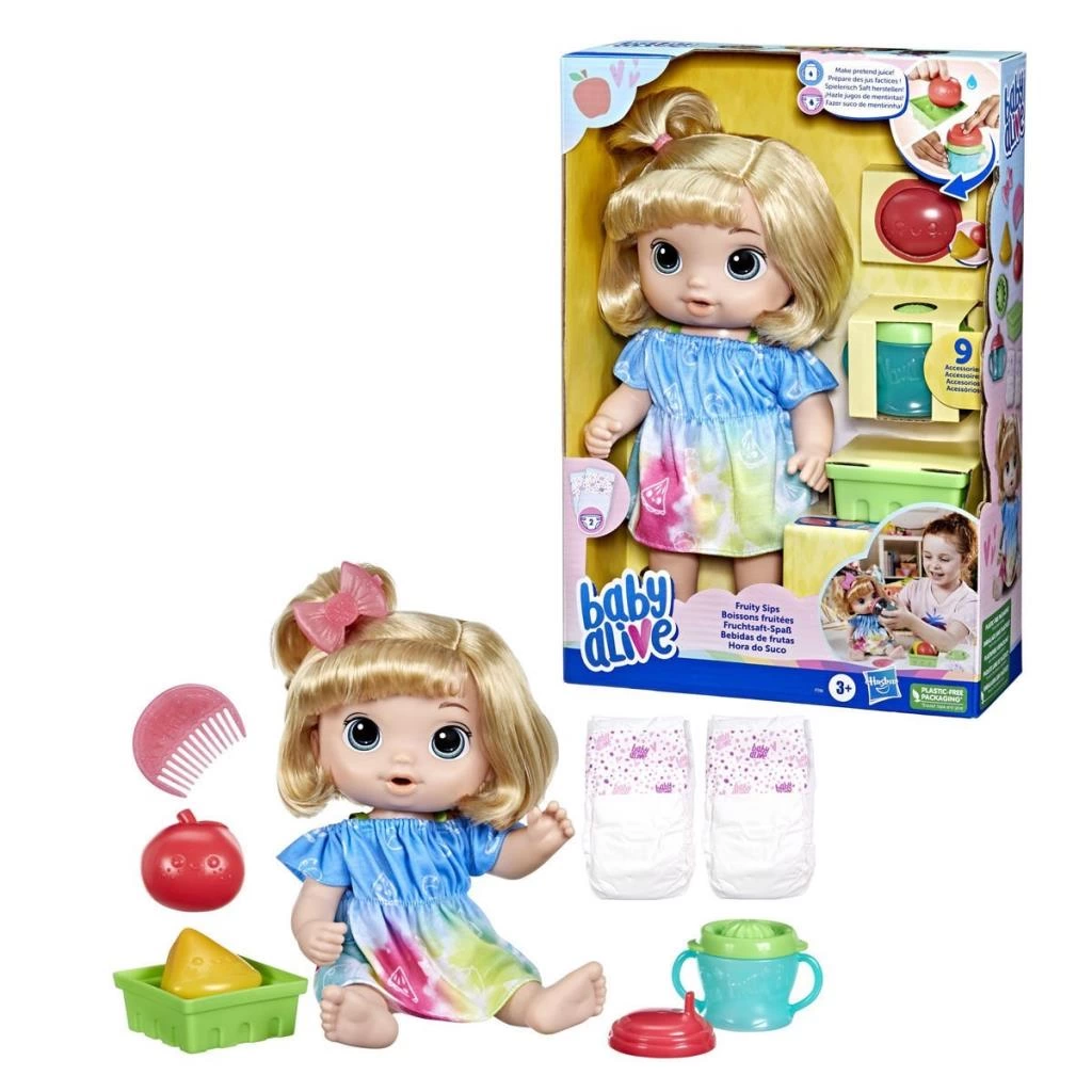 F7356 Baby Alive Bebeğim ile Eğlenceli Yudumlar Sarışın +3 yaş - Görsel 2