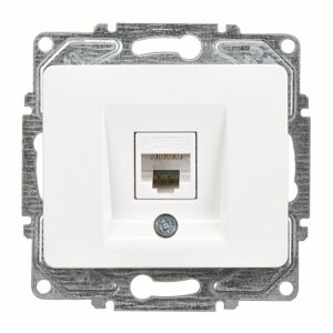 Günsan Fantasy Beyaz Tekli Data Prizi (RJ45 Cat5E) Mekanizma