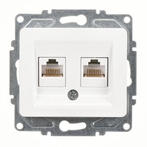 Günsan Fantasy Beyaz İkili Data Prizi (2 x RJ45 Cat5E)