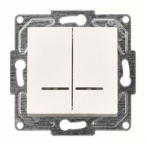 Günsan Eqona Fildişi Beyazı Vidalı Eqona Işıklı Komütatör