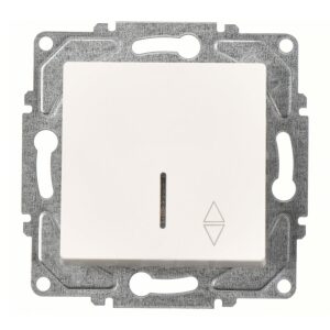 Günsan Eqona Fildişi Beyazı Vidalı Işıklı Vavien Anahtar