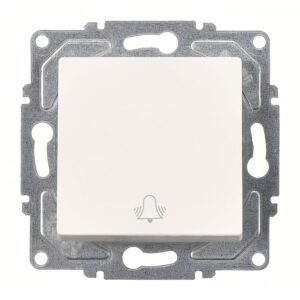 Günsan Eqona Fildişi Beyazı Klipsli Zil Butonu - 10AX 250V