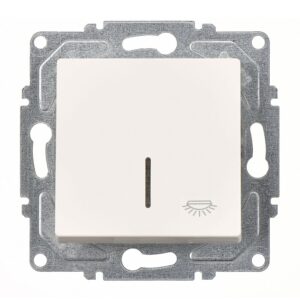 Günsan Eqona Fildişi Beyazı Klipsli Işıklı Liht Anahtar