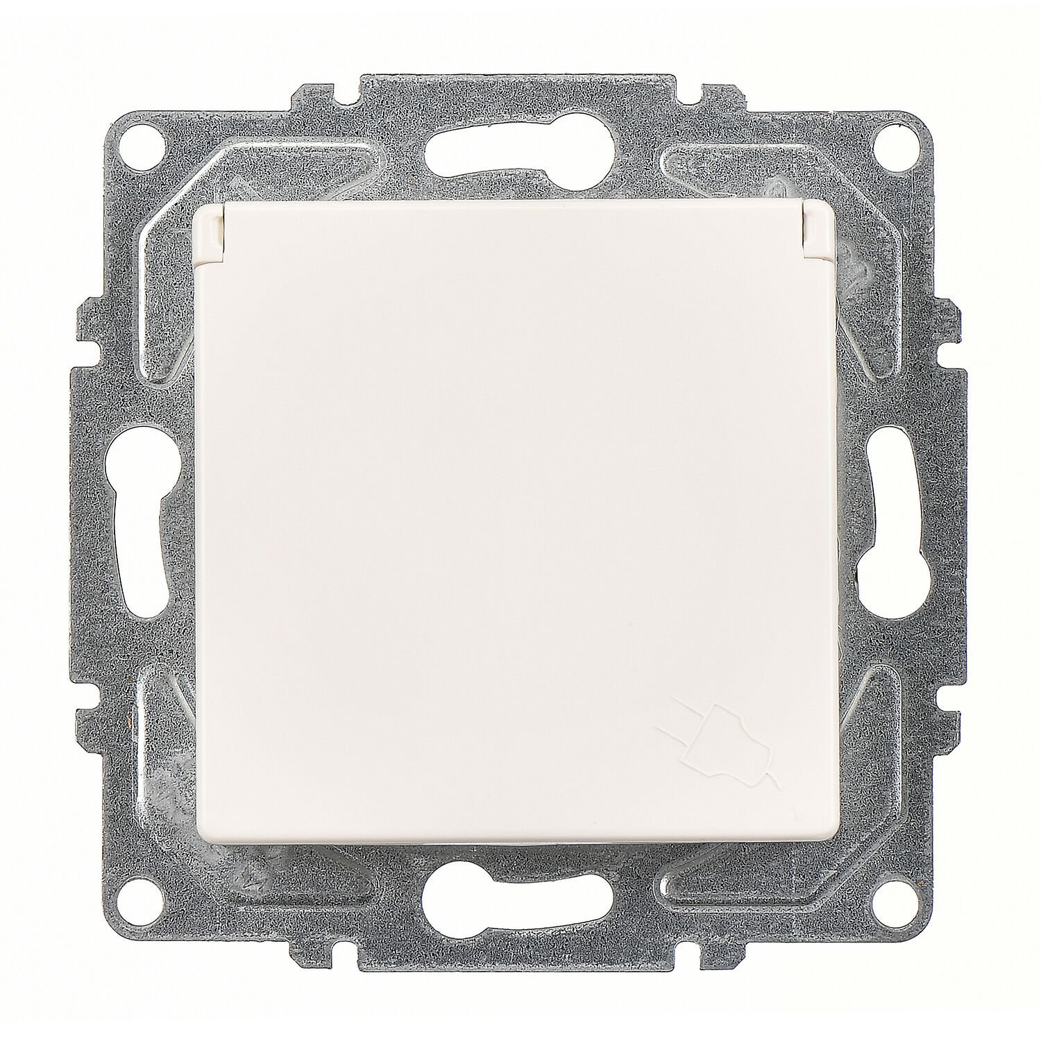 Günsan Eqona Fildişi Beyazı Kapaklı UPS Priz - Klipsli - Görsel 2