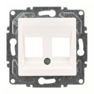 Günsan Eqona Fildişi Beyazı Vidalı İkili Data Priz - Jaksız