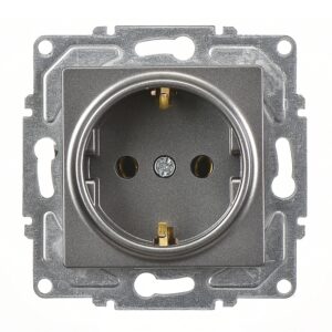 Günsan Eqona Füme Topraklı Priz- 16A 250V - Vidalı