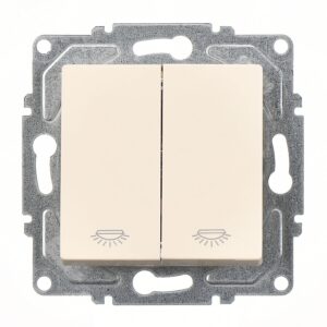 Günsan Eqona Krem Vidalı Komütatör Liht Anahtar 10AX 250V