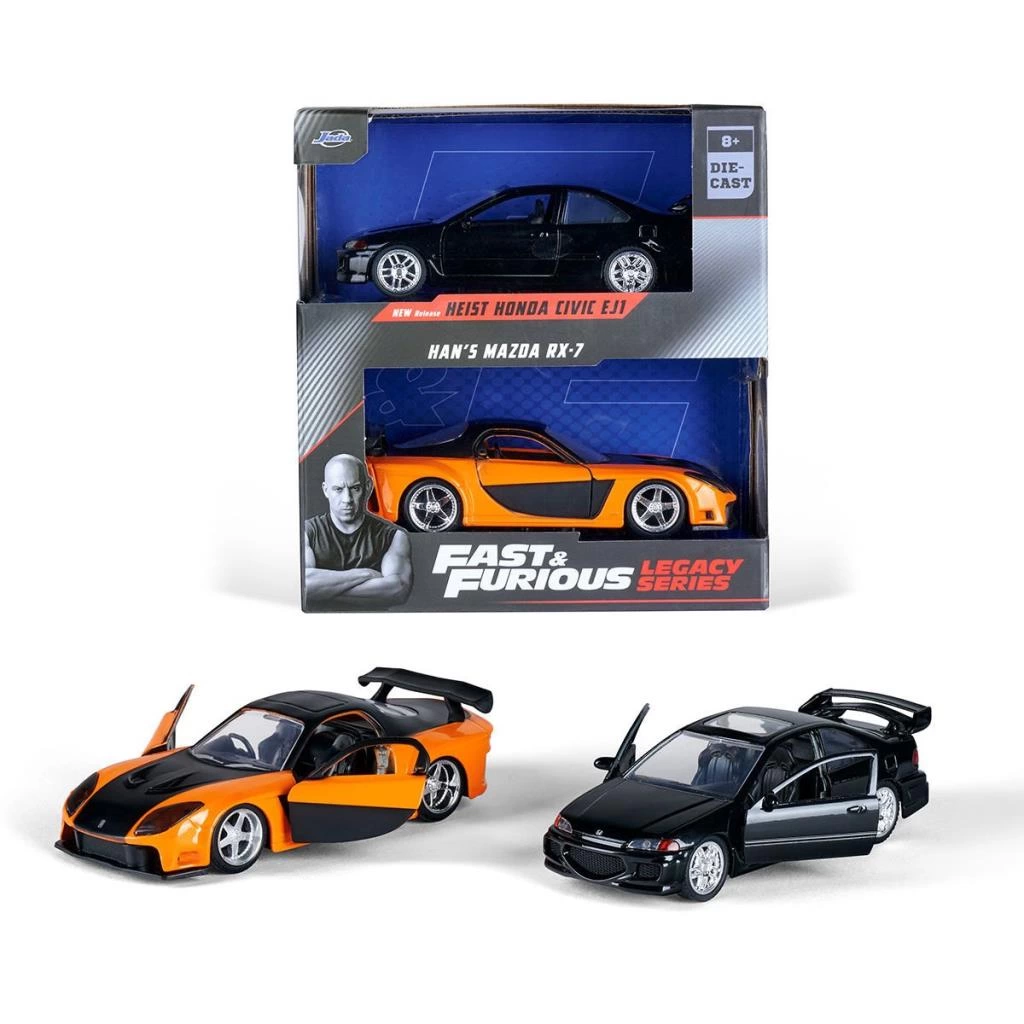 Fast Furious Twin Pack 1:32 Jada Diecast Metal Araba Seti - Görsel 5