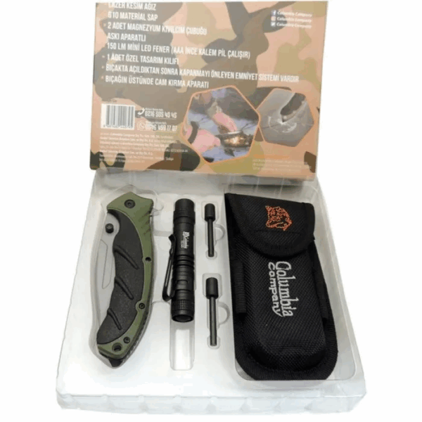 Fst-3070-b Kamp Çakısı Fenerli Grn. 21,5 Cm Manuel, Kemerlikli - Görsel 2
