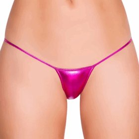 Fuşya Deri Görünümlü Tanga TM1113