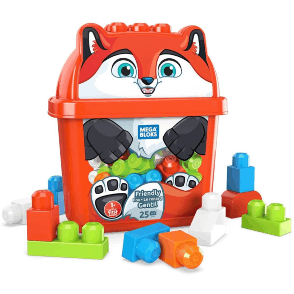 GCT46 MEGA BLOKS® Sevimli Hayvanlar Blok Kutusu - 3 Asorti - 25 parça +1 yaş - Görsel 3