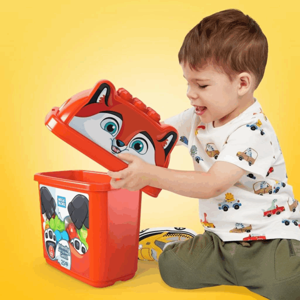 GCT46 MEGA BLOKS® Sevimli Hayvanlar Blok Kutusu - 3 Asorti - 25 parça +1 yaş - Görsel 4