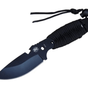 Gear Assault 0238bk Kamp Bıçağı 22,5 Cm - Siyah, Metal Ampamp İpli Sap