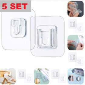 Geçmeli Klips Eşya Sabitleme Askısı 5 SET (K0)
