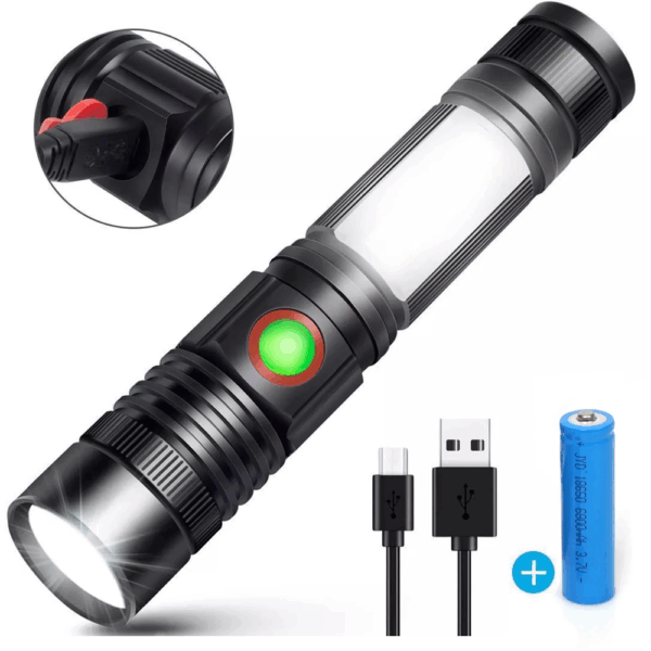 Geniş Açılı P50 Led Şarjlı El Feneri  Wt-601 - Görsel 6