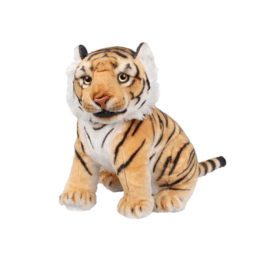 Gerçekçi Kükreyen Peluş Oturan Kaplan Peluş Oyuncak 26 cm