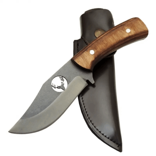 Geyikli Ycl3 Eskitme Avcı Bıçağı 20cm - Ahşap Sap, Kılıflı - Görsel 2