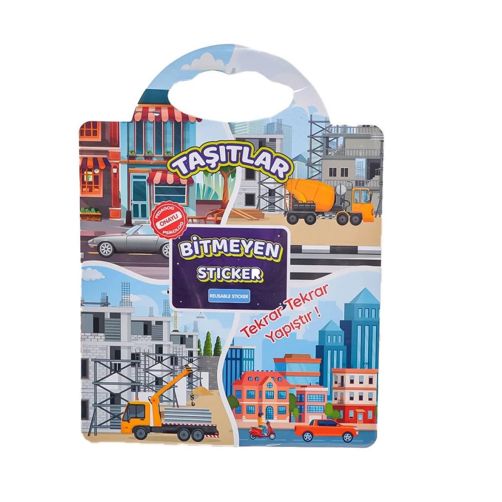 GF002 Bitmeyen Sticker Kitabım Hayvanlar -Prensesler - Taşıtlar - Gepettoys - Görsel 2