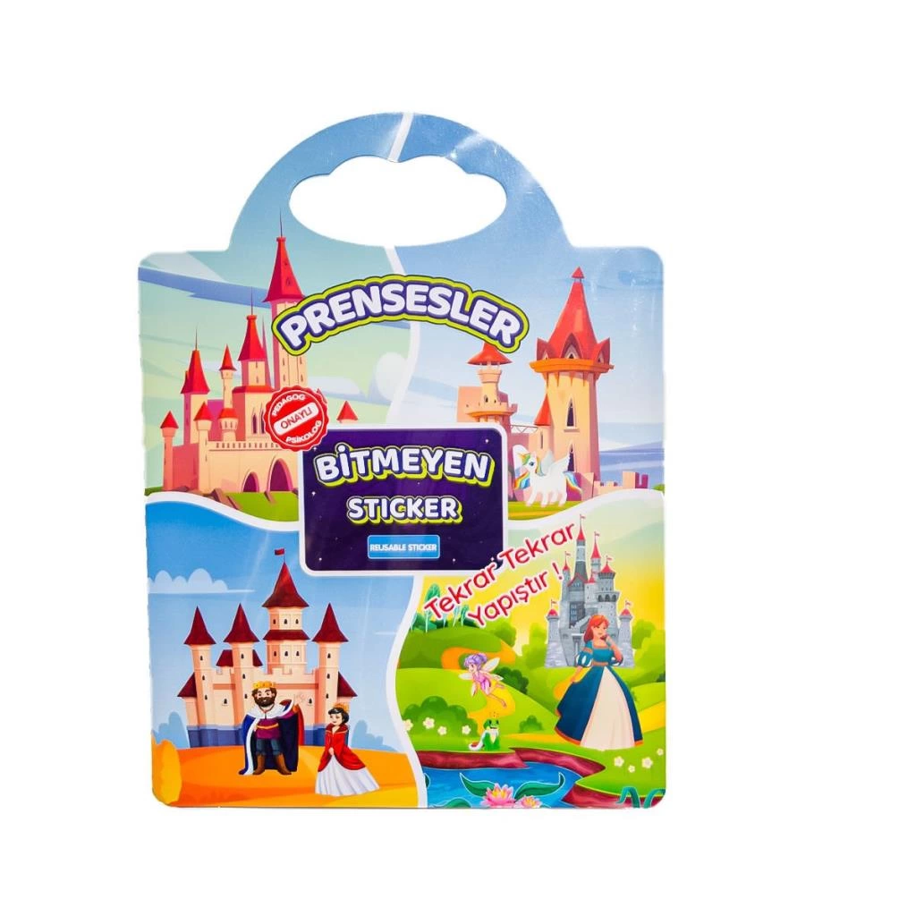 GF002 Bitmeyen Sticker Kitabım Hayvanlar -Prensesler - Taşıtlar - Gepettoys - Görsel 3