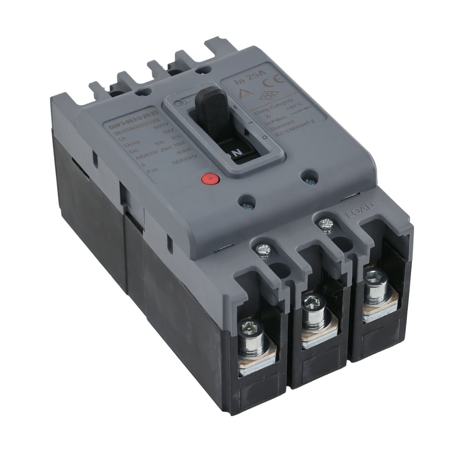 Günsan Valta Kompakt Şalter 3P 25kA Sabit 25A Üç Kutuplu - Görsel 2